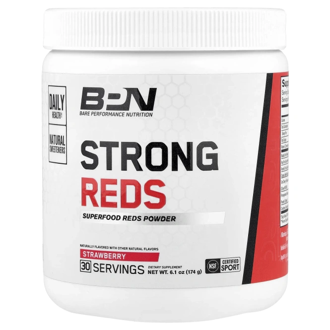 BPN, Strong Reds, с клубничным вкусом, 174 г (6,1 унции)