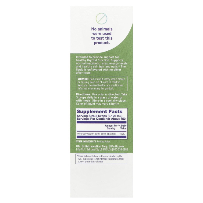 Life-flo жидкий Йод плюс, 2 жидких унции (59 мл)