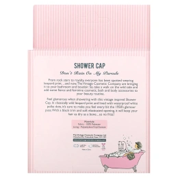 The Vintage Cosmetic Company, Шапочка для душа, леопардовый принт, 1 шт.