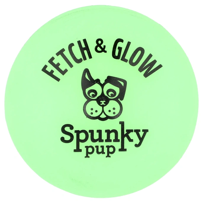 Spunky Pup, Fetch & Glow, шарик, средний, 1 шт.