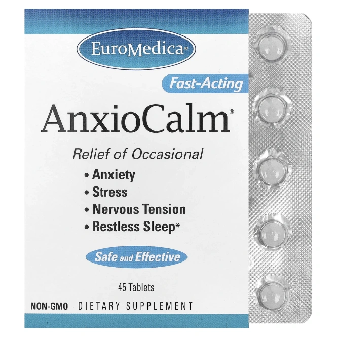 EuroMedica, AnxioCalm®, 45 таблеток (20 мг в 1 таблетке)