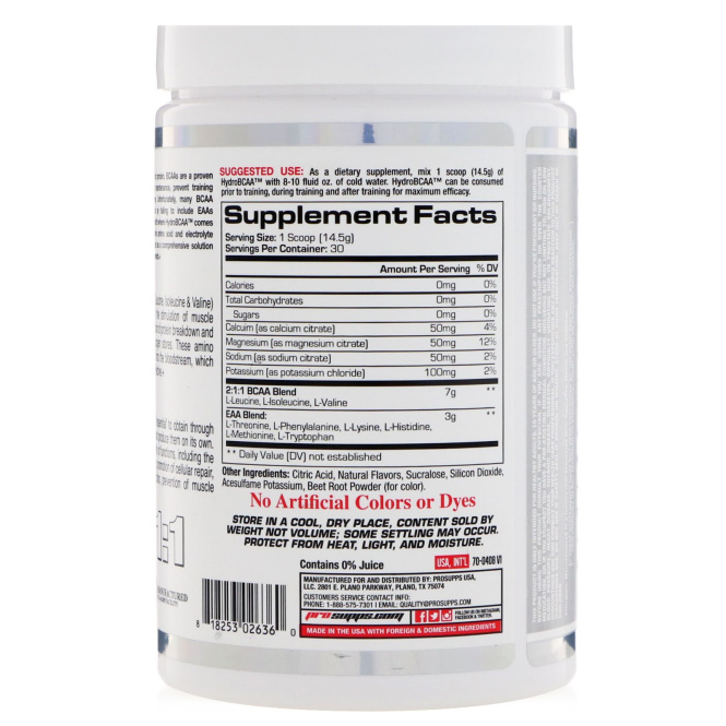 ProSupps, Hydro BCAA, Pink Lemoade, 15.3 oz (435 g)