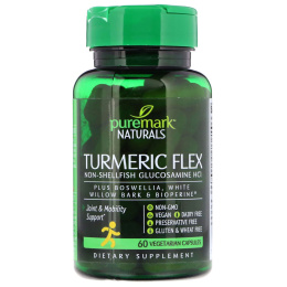 PureMark Naturals, Куркума-флекс, 60 вегетарианских капсул