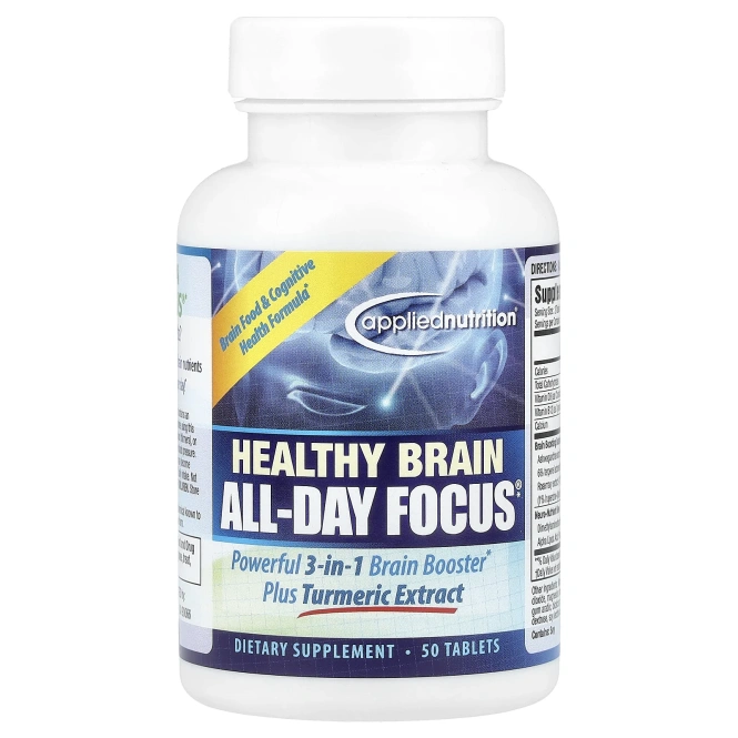 Applied Nutrition, Healthy Brain All-Day Focus, 50 таблеток