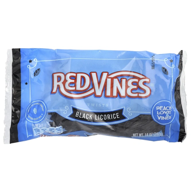 Red Vines, Twists, черная солодка, 397 г (14 унций)