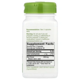 Nature's Way, Rрасный клевер, цветок/листья, 400 мг, 100 вегетарианских капсул