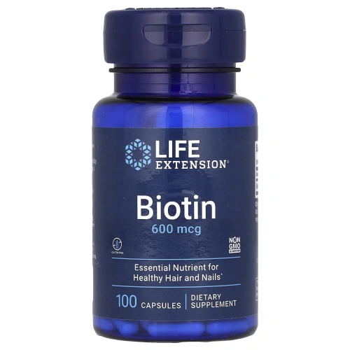 Life Extension, Биотин, 600 мкг, 100 капсул