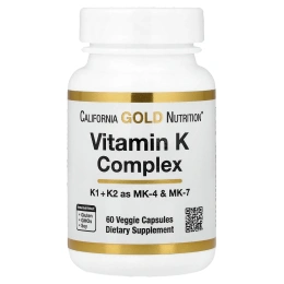 California Gold Nutrition, комплекс витаминов группы K, 60 растительных капсул