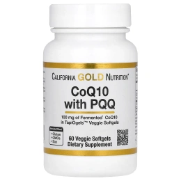California Gold Nutrition, Коэнзим Q10 с PQQ, 100 мг, 60 растительных капсул