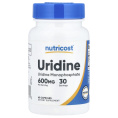 Nutricost, уридин, 60 капсул (300 мг в 1 капсуле)