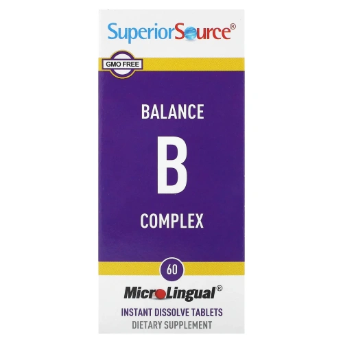 Superior Source, MicroLingual баланс B Complex 60 таблеток