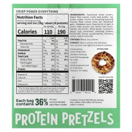 Crisp Power, Протеиновые крендели, все, 6 пакетиков по 50 г (1,75 унции)