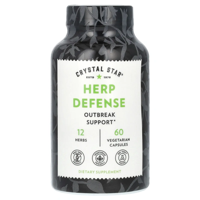 Crystal Star, Herp Defense (защита от герпеса), 60 вегетарианских капсул
