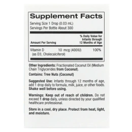 Детский Витамин Д3 в каплях California Gold Nutrition 10 мкг 400 МЕ, 0,34 ж.унц. (10 мл)
