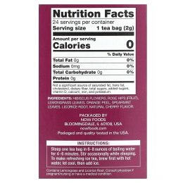 NOW Foods, Heavenly Hip Hybiscus™, чай, без кофеина, 24 чайных пакетика, 48 г (1,7 унции)