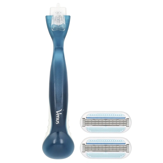 Gillette, Venus, гладкая, 1 бритва, 2 картриджа