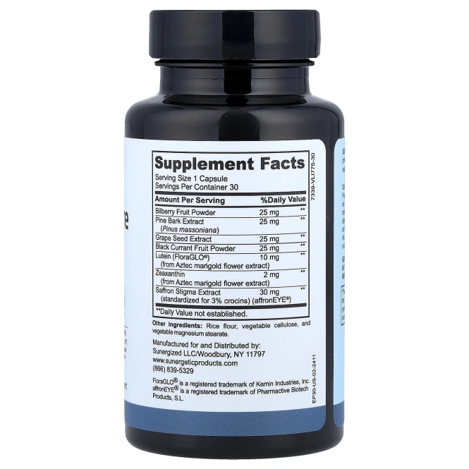 Sunergetic, добавка для поддержания глазного давления, 30 капсул