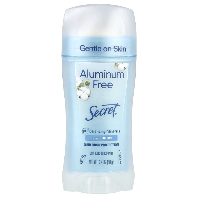 Secret, Дезодорант без алюминия, хлопок, 68 г (2,4 унции)