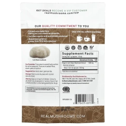 Real Mushrooms, Lion's Mane, порошок из экстракта органических грибов, 60 г (2,12 унции)