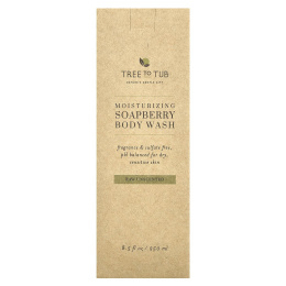 Tree To Tub, увлажняющий гель для душа с мыльным деревом, необработанный, без запаха, 250 мл (8,5 жидк. унции)