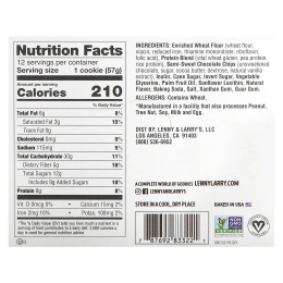 Lenny & Larry's, The Complete Cookie, печенье с кусочками шоколада, 12 штук по 57 г (2 oz)