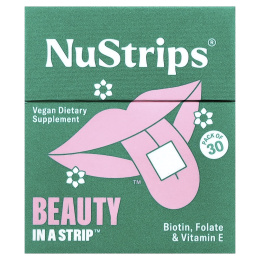 NuStrips, Beauty In A Strip™, сладкая клубника, 30 полосок