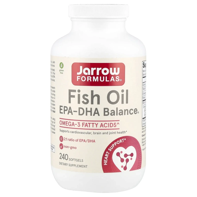 Рыбий жир с ЭПК-ДГК баланс Jarrow Formulas, 240 желатиновых капсул