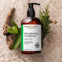 California Gold Nutrition, Beauty, укрепляющий кондиционер, биотин, мята и розмарин, 355 мл (12 жидк. унций)