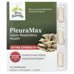 Terry Naturally, PleuraMax™, добавка для здоровья верхних дыхательных путей, 15 капсул