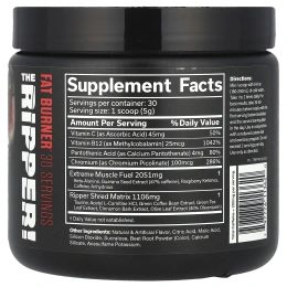 JNX Sports, The Ripper, жиросжигающая добавка, фруктовый пунш, 150 г