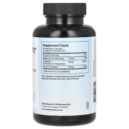 Wholesome Story, Цинк с магнием и витамином B6, 60 вегетарианских капсул