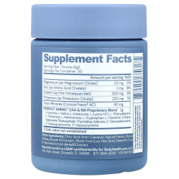 BodyHealth, Perfect Amino ™ Electrolytes, лимон и лайм, 180 г (6,35 унции)