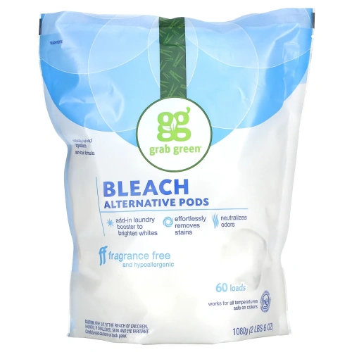 Grab Green, Отбеливатель Bleach Alternative, без отдушки, 60 порций, 2 фунта 4 унции (1080 г)