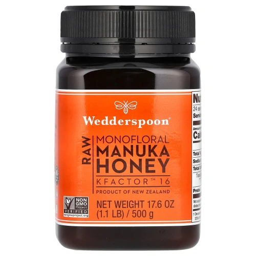 Wedderspoon, Лесной Мед Манука 100%, KFactor 16, 500 г