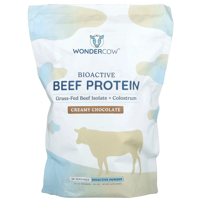 Wondercow, Биоактивный говяжий протеин, сливочный шоколад, 734 г (1,62 фунта)