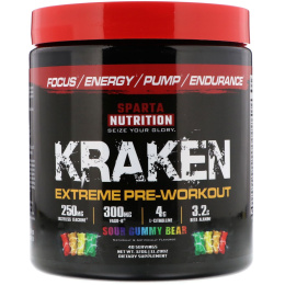 Sparta Nutrition, Kraken Extreme Pre-Workout, Sour Gummy Bear, 11.29 oz (320 g)