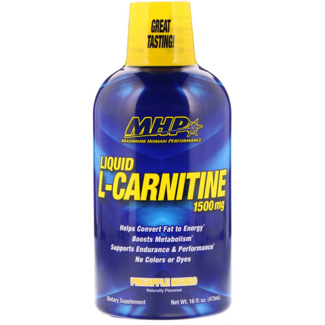 Maximum Human Performance, LLC, Liquid L-Carnitine, 1500 mg, Pineapple Mango, 16 fl oz (473 ml)