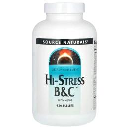 Source Naturals, Hi-Stress B&C, 120 таблеток