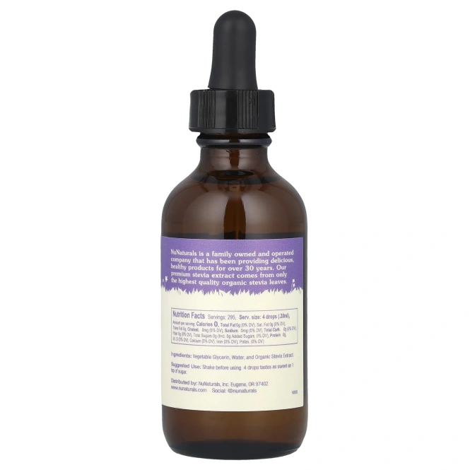 NuNaturals, Стевия, без спирта, 59 мл (2 жидк. унц.)