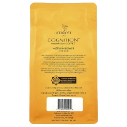 Lifeboost, Cognition ™, кофе с грибами, молотый, средней обжарки, 340 г (12 унций)