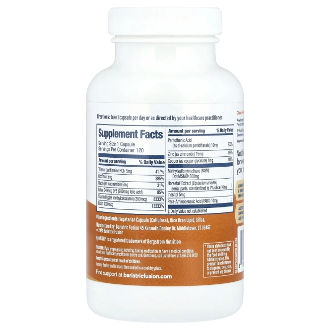 Bariatric Fusion, Омолаживающее средство для волос, кожи и ногтей, 120 капсул