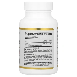 California Gold Nutrition, Спорт, L-лизин, 500 мг, 60 вегетарианских капсул