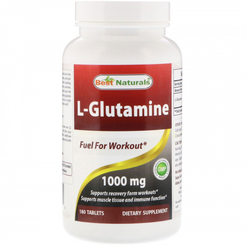 Best Naturals, L-Glutamine, 1000 mg, 180 Tablets