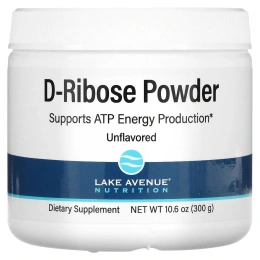 Lake Avenue Nutrition, порошок D-рибозы, без добавок, 300 г (10,6 унции)