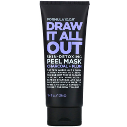 Formula 10.0.6, Draw It All Out, Skin-Detoxing Peel Mask, Charcoal + Plum, 3.4 fl oz (100 ml)