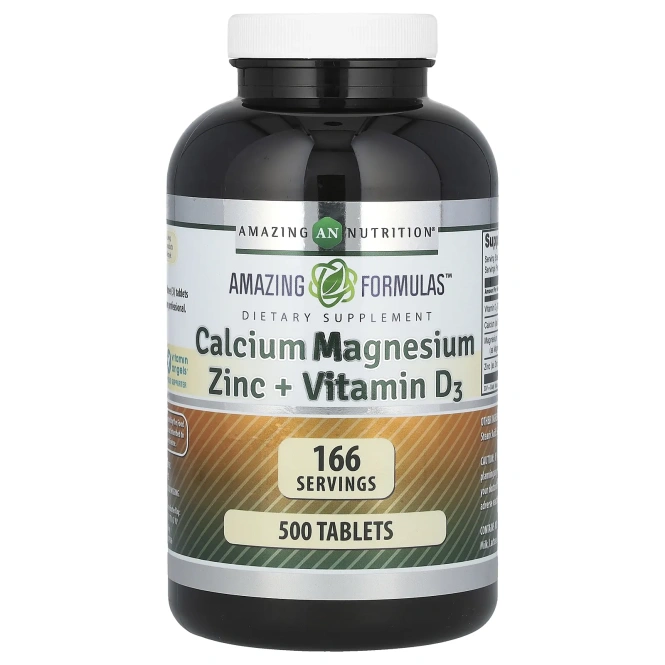 Amazing Nutrition, Amazing Formulas, кальций, магний, цинк и витамин D3, 500 таблеток