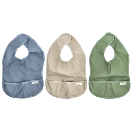 KeaBabies, Водонепроницаемые нагрудники Presto, для детей 6–36 месяцев, шифер, 3 шт. В упаковке