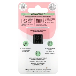 Invisibobble, Original, бесследное кольцо для волос, кристально чистый / черный, 8 шт. / Упк.