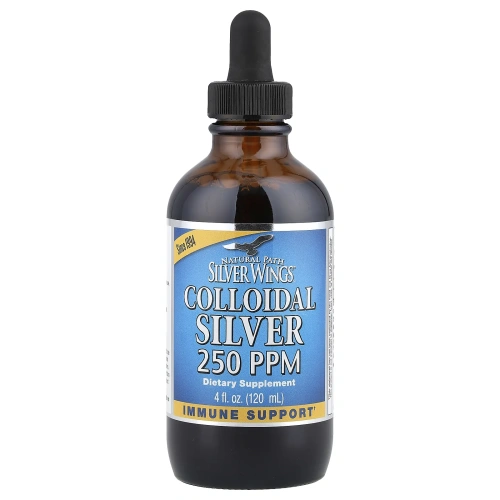 Natural Path Silver Wings, Коллоидное серебро, 250 частей на миллион, 4 жидких унции (120 мл)