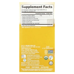 Organic India, Чай с тулси, медом и ромашкой, без кофеина, 18 пакетиков, 30,6 г (1,08 унции)